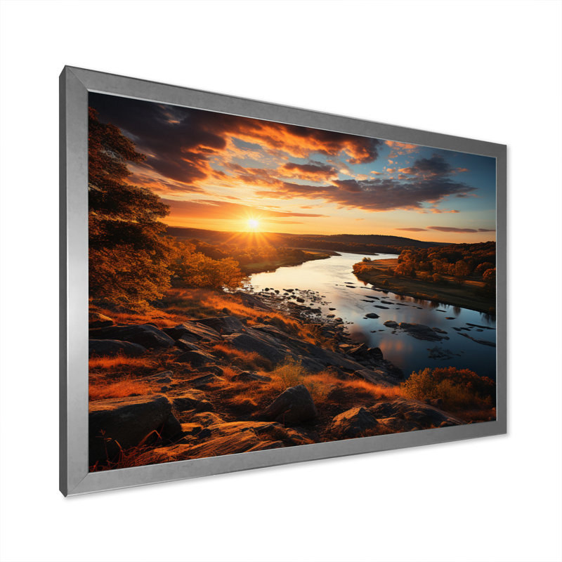 Paysage côtier du Delaware I sur toile, H 30 po x l 40 po x P 1,5 po, Cadre photo argenté