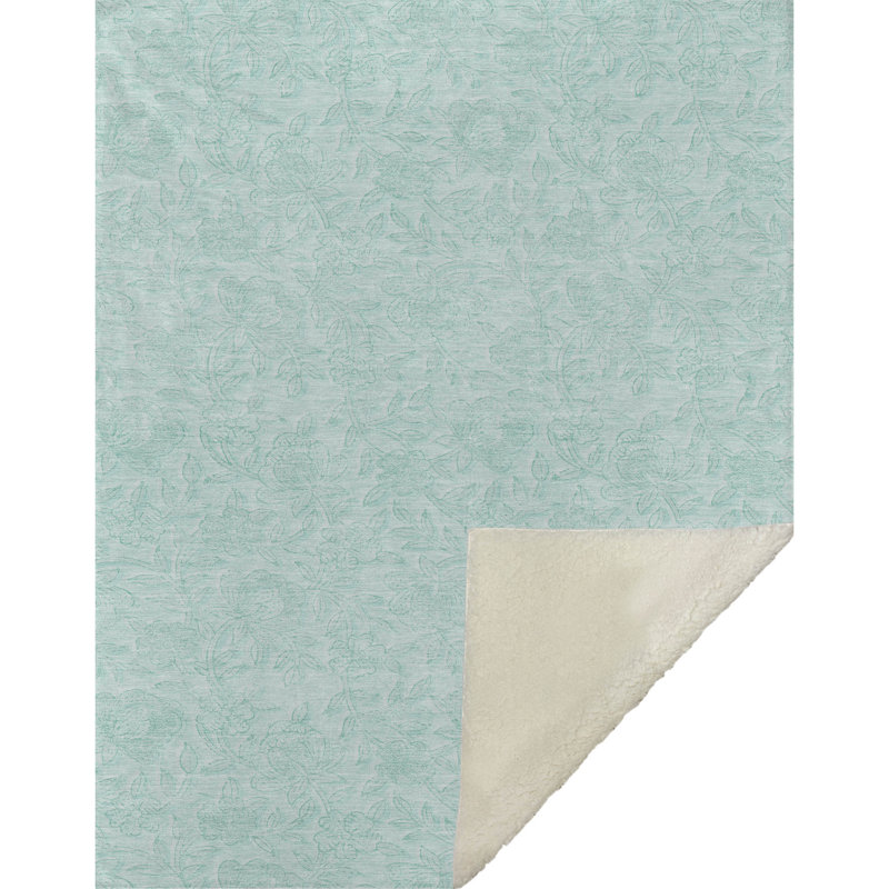 Jeté floral Sherpa ASB782 Addison, Sarcelle