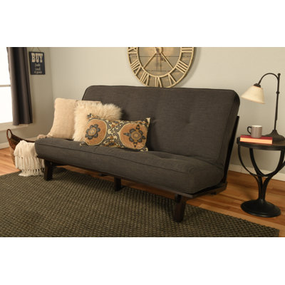 Higden Full 75" Wide Carson Java Futon with Mattress