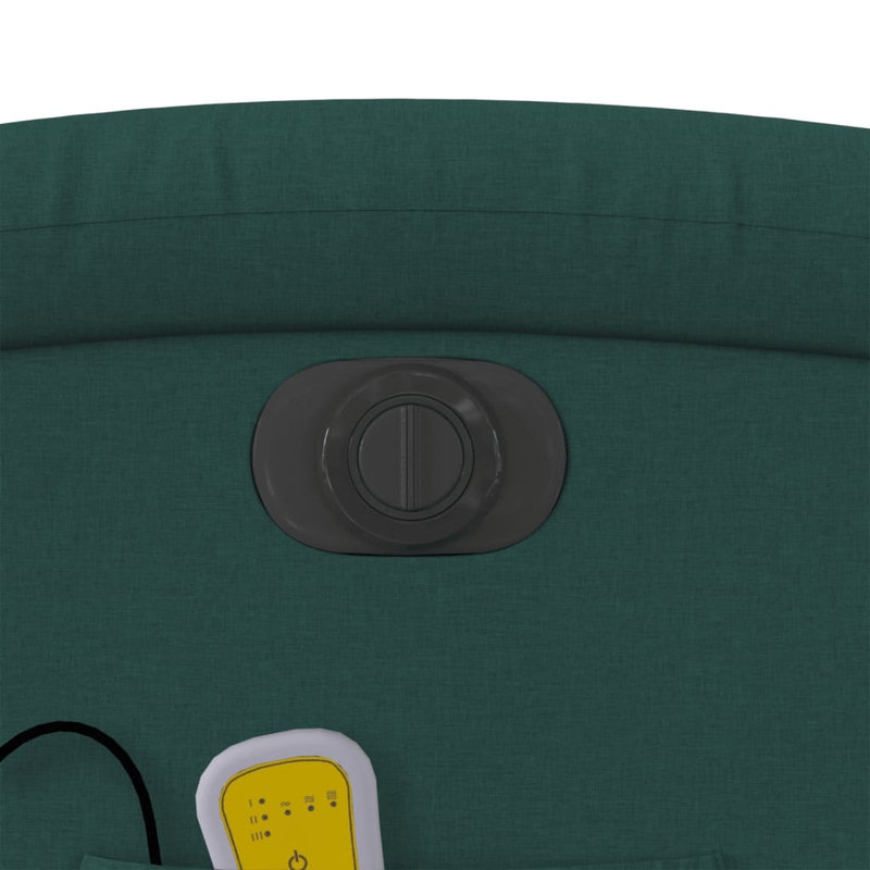 Upholstered Massage Chair, Power, Dark Green Polyester
