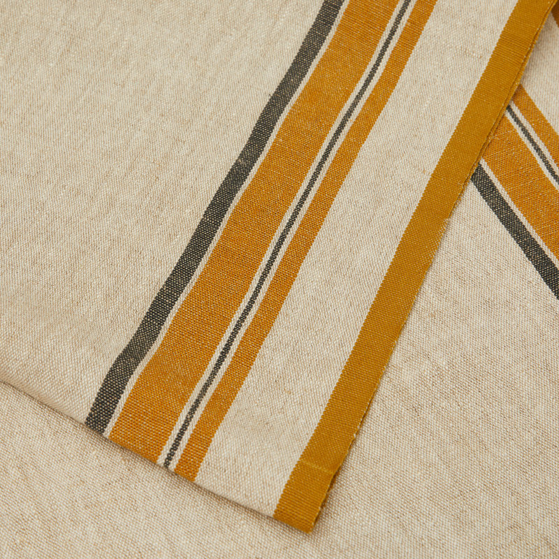 Antibes Table Runner - 20" x 72", Natural/Mustard