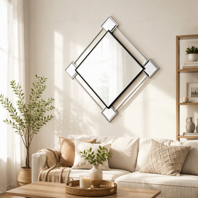 Iron Frame Square Wall Mirror