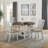 Foldable leaf dining table with 4 chairs-2040431838