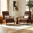Fauteuil inclinable réglable avec inclinaison manuelle et repose-pied intégré (ensemble de 2)