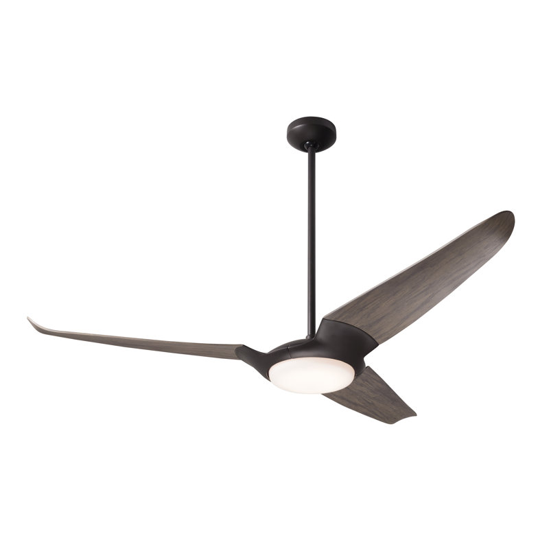 IC Air 56'' Ceiling Fan with LED Lights, Wall Control, Graywash, Dark Bronze