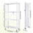 4 Tier White Folding Shelf on Wheels