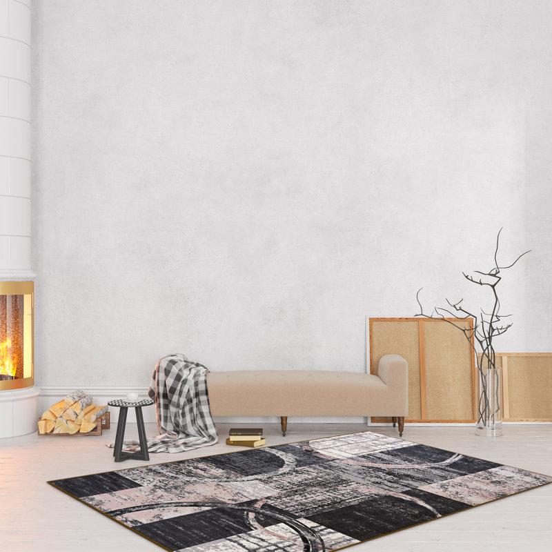Wymond  Modern Abstract Carpet Indoor Washable Rug Non-Slip Soft Small Area Rug Marble Mats Thin Print For Home Decor