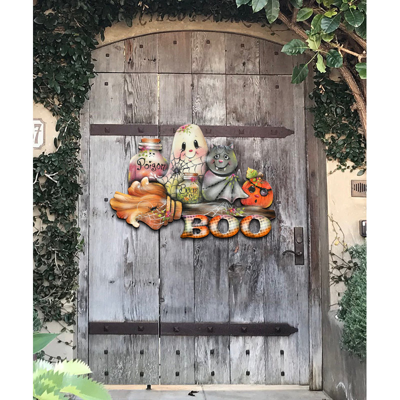 Cintre pour porte en bois d’halloween
