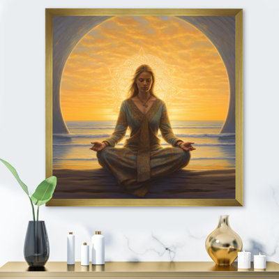 " Mindfulness Gracious Woman Sunset Meditation "