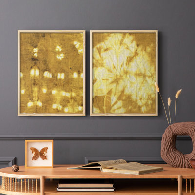 «Turmeric Sunrise I», reproduction encadrée de qualité supérieure - prête à être accrochée - aucun clou requis - aucun clou requis