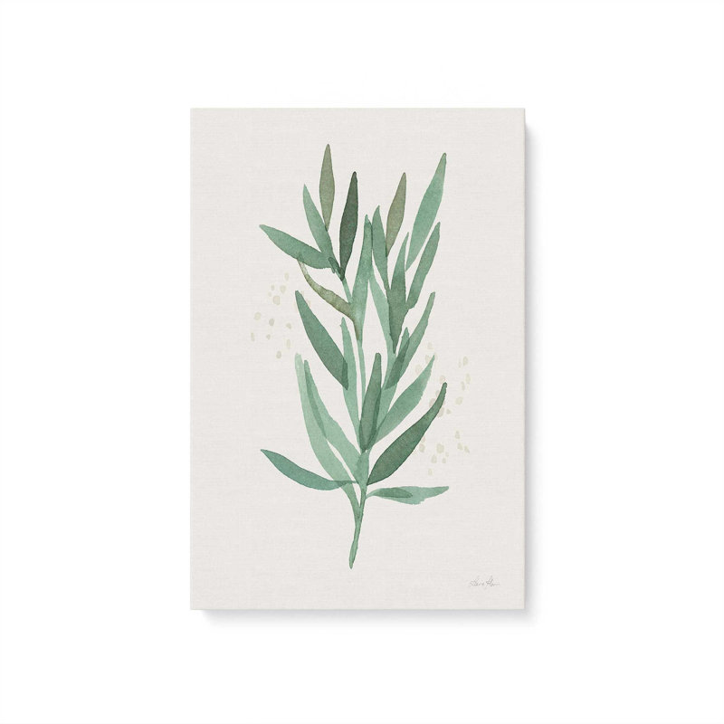 Toile tendue Green Leaf Impressions II, H 18 po x l 12 po