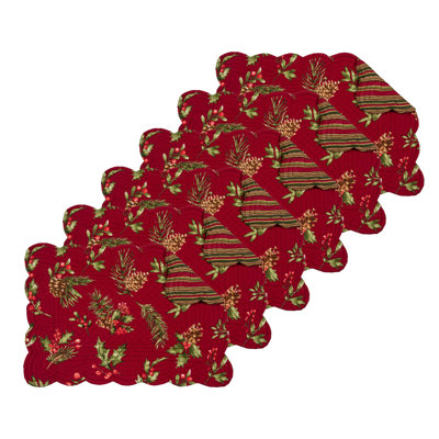 Maureen Reversible Machine Wash Quilt Set of 6 Placemats