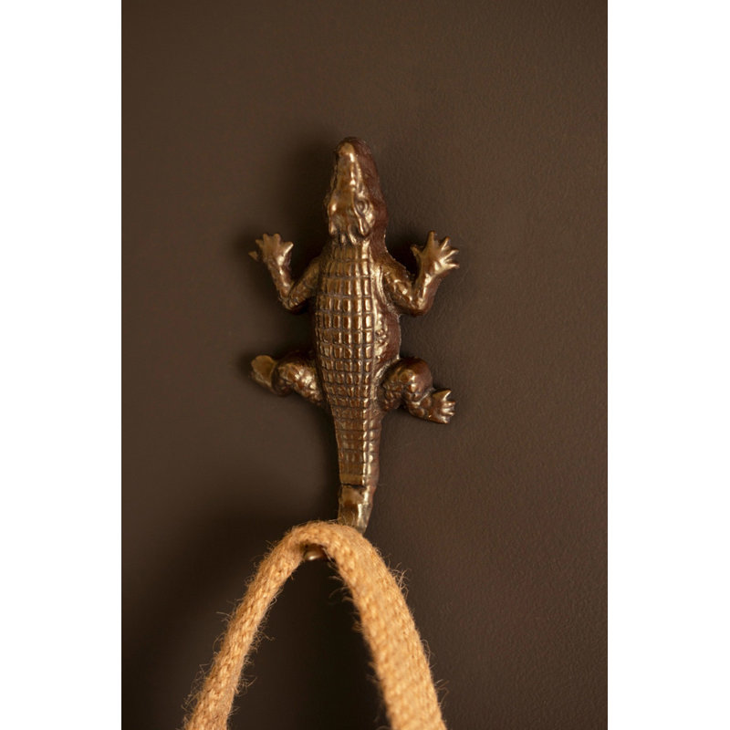 Alligator Wall Hook Decorative Metal Hook 7"H
