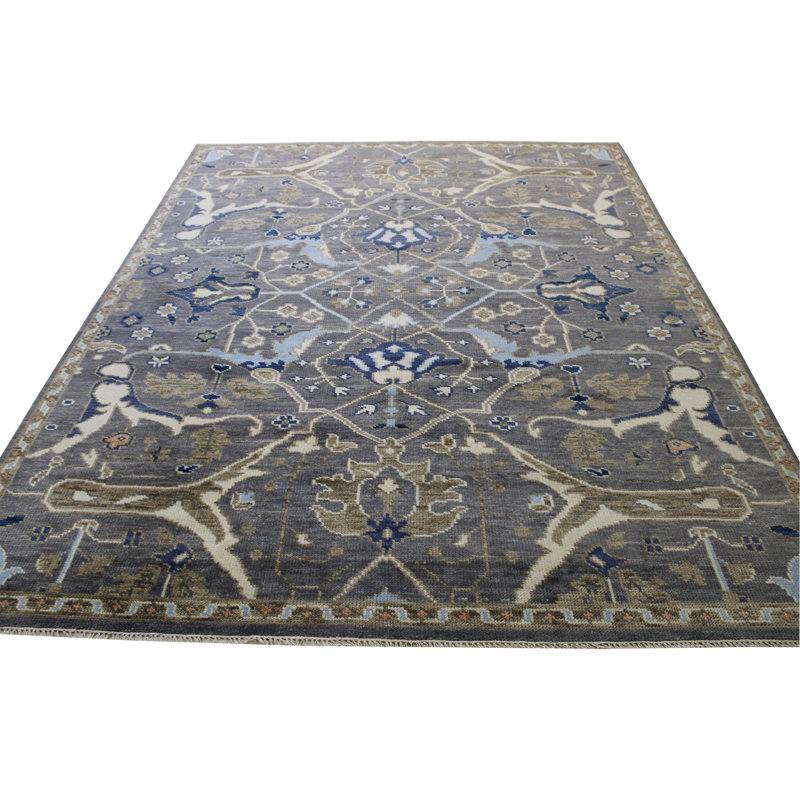 Tapis unique 9,9 x 7,11 Bootle bleu