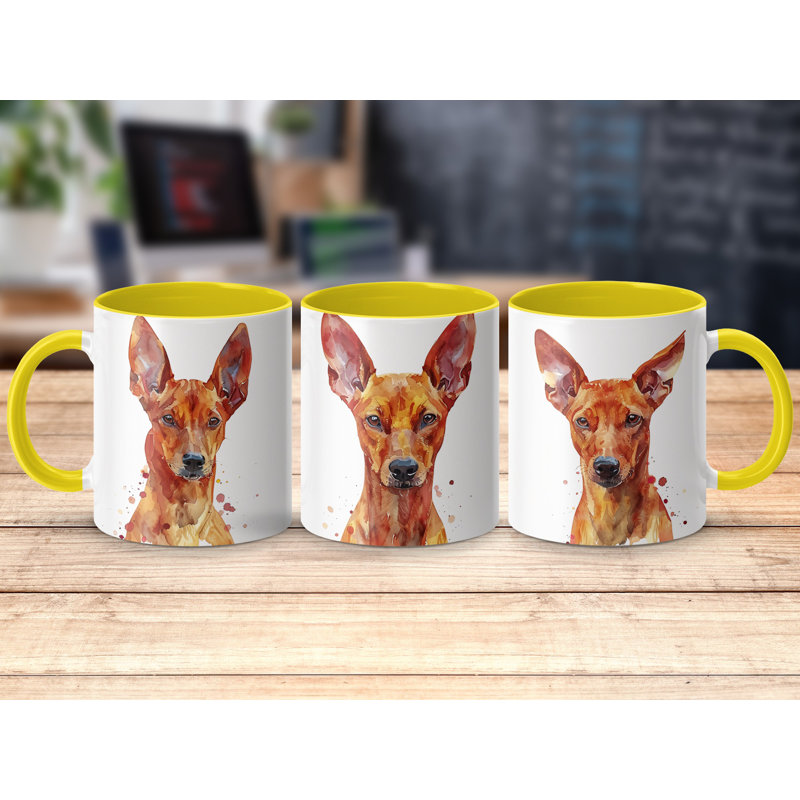 Ceramic Coffee Mug, 2, Yellow