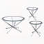 Ensemble de table basse et de table de bout chromée 3 pièces-1336137710