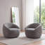 Fauteuil demi-tonneau pivotant rembourré-126445242