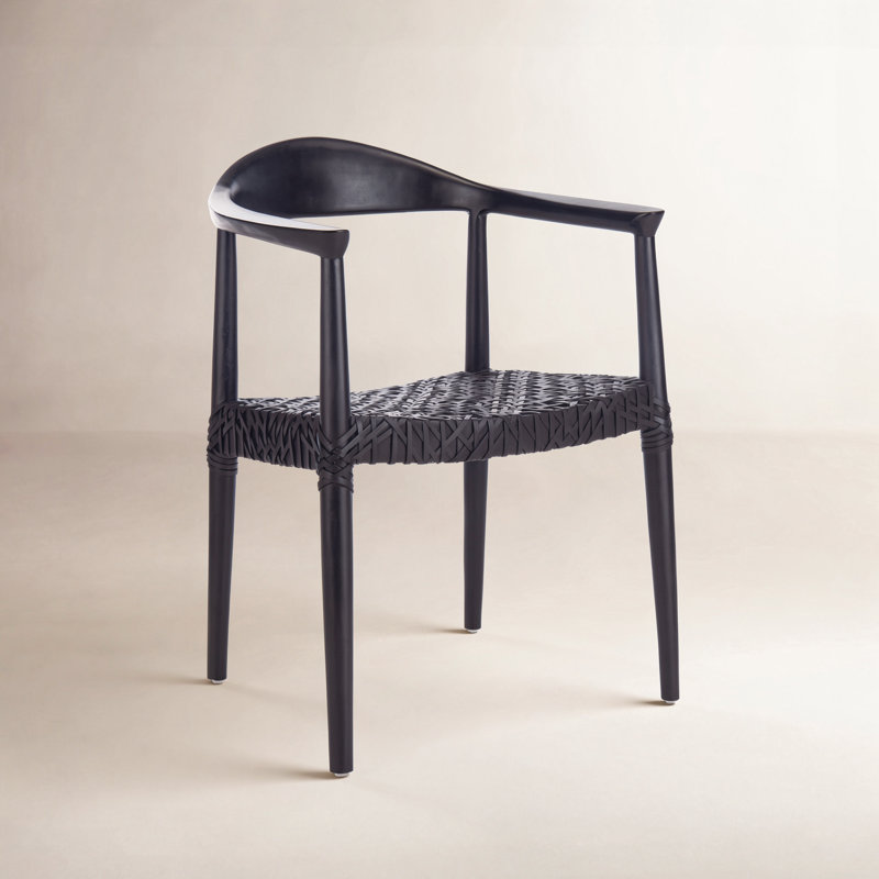 Fauteuil en cuir Kazbah, Noir