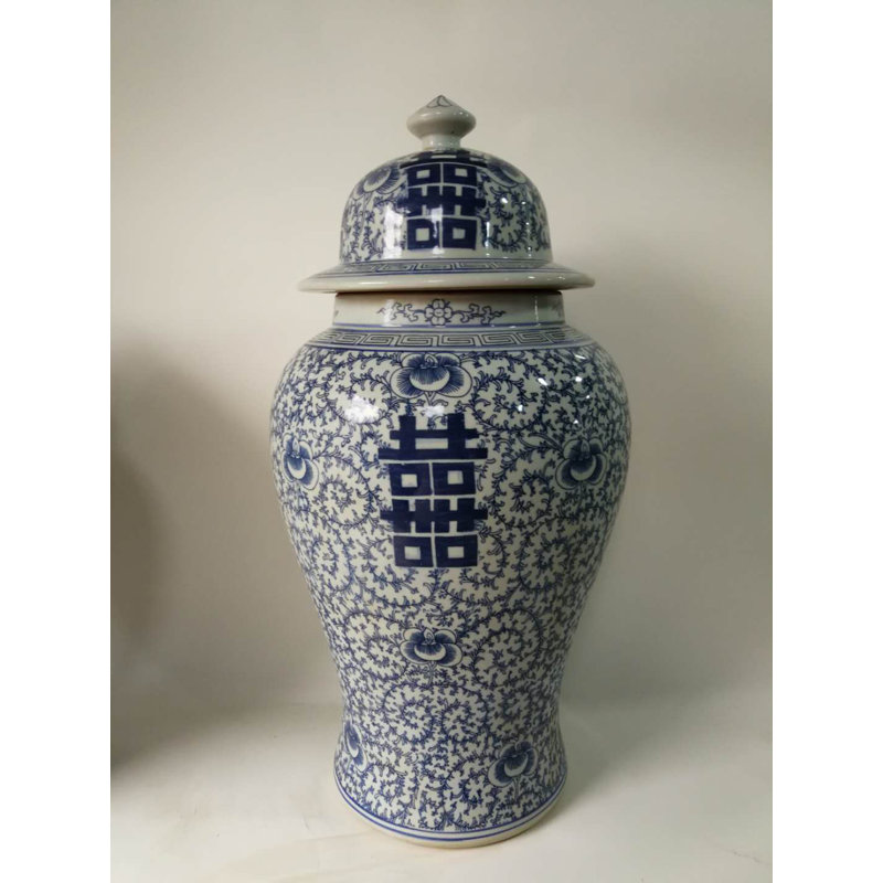 Handmade Ginger Jar, 24" H x 13" W x 13" D