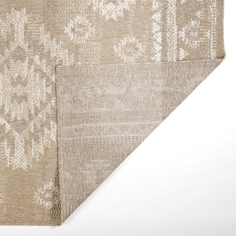 Tapis intérieur / extérieur en polypropylène tissé à la main Sol, 3 pi 3 po x 5 pi