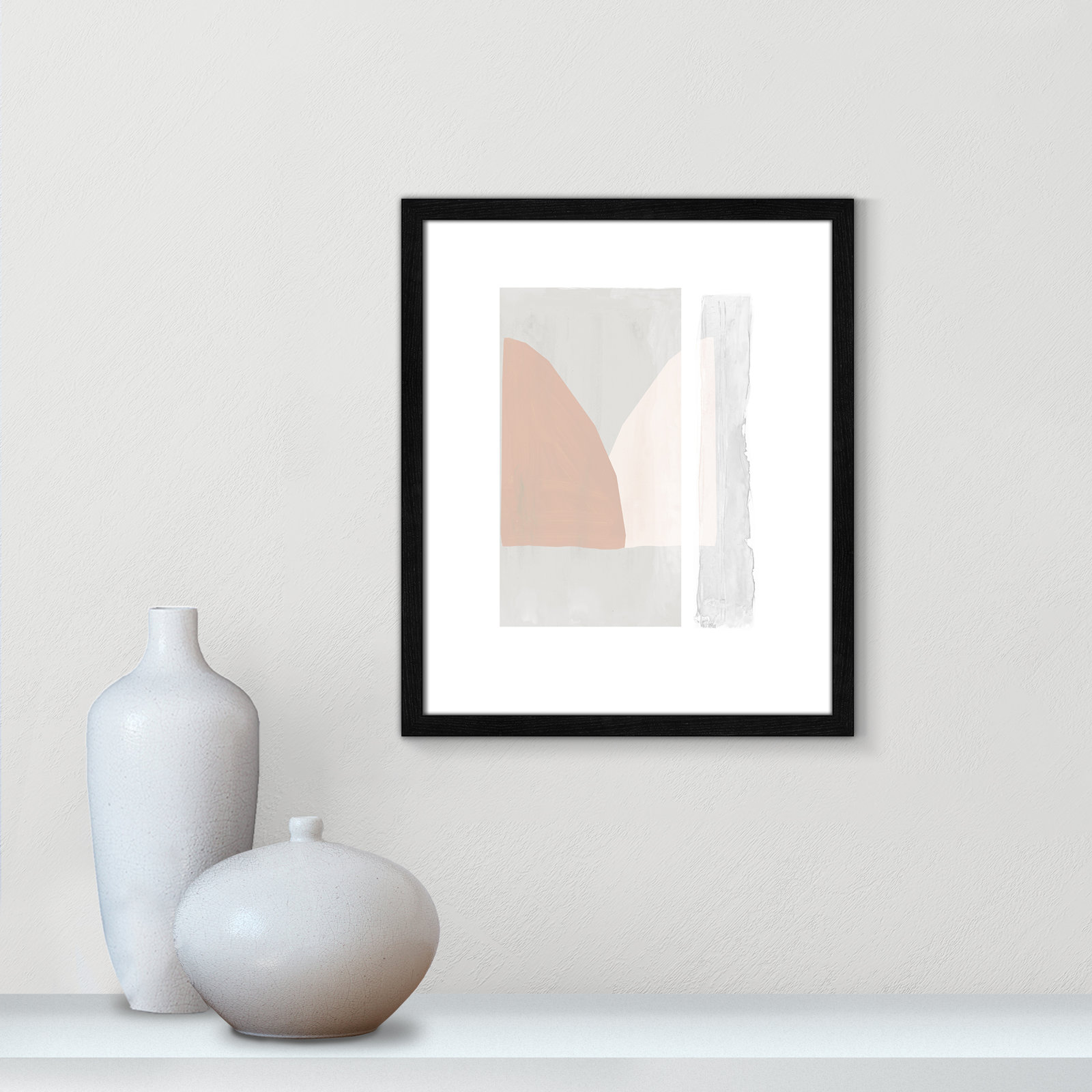 Soft and Light - Painting Print, Black Wood Framed Paper, 19" H x 16" W x 0.75" D