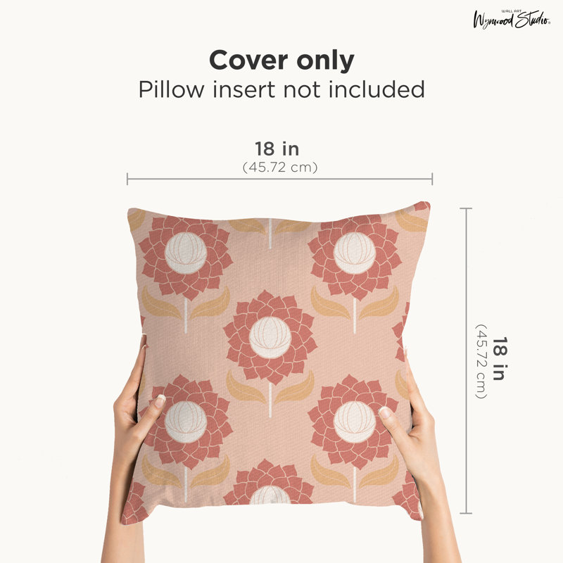 Housse de coussin floral en polyester