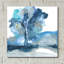 «Blue Impasto 2» par Chris Paschke, art mural en verre acrylique, 12 po x 12 po-1570635932