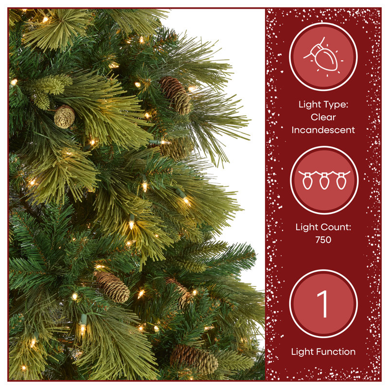 Carolina Flocked/Frosted Christmas Tree, 7.5'