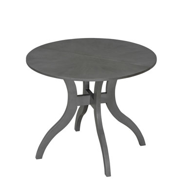 Table de salle à manger 39,4 po ronde en chêne gris