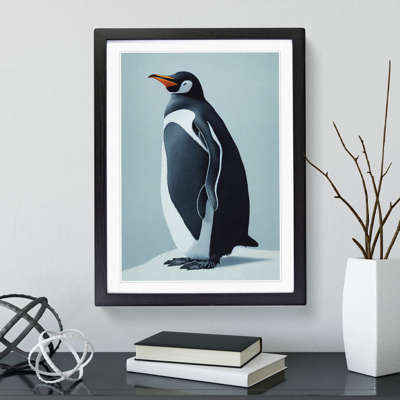 Penguin View - Single Picture Frame Print, Black Framed, 34cm H x 25cm W x 2cm D