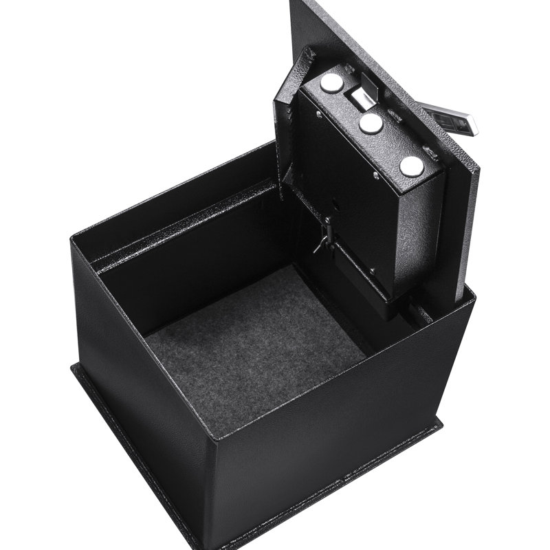 Coffre-fort de plancher invisible avec fente rabattable et structure en acier - 0,89 pi³, largeur solide 15,23 po avec fente, hauteur 12,44