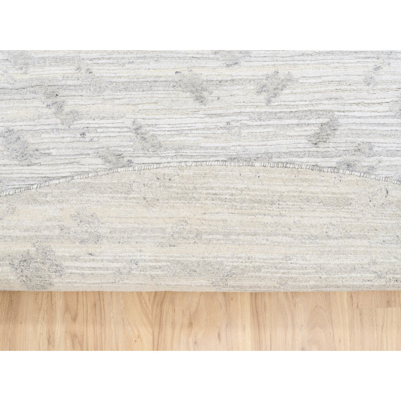 Tapis oriental rond en laine noué à la main 11 pi 10 po x 11 pi 10 po - MOA10262932