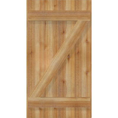 TimberCraft 5 3/8" Boards Joined Board-n-Batten Shutters w/Z-Bar, Western Red Cedar (Per Pair)