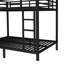 Structure de lit superposé en métal noir robuste pour enfants, adolescents et adultes-169929052
