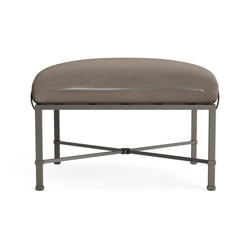 Venetian Outdoor Ottoman, Mica, Fushion Charcoal