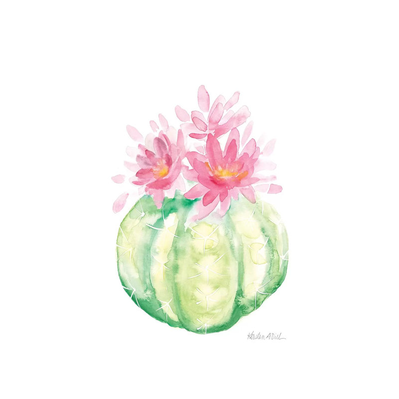 Cactus I by Kirsten Dill - Wrapped Canvas Print, 20.32 cm H x 30.48 cm W