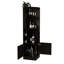 Armoire de coin, huit casiers à bouteilles, double porte, deux tablettes ouvertes-1355056800