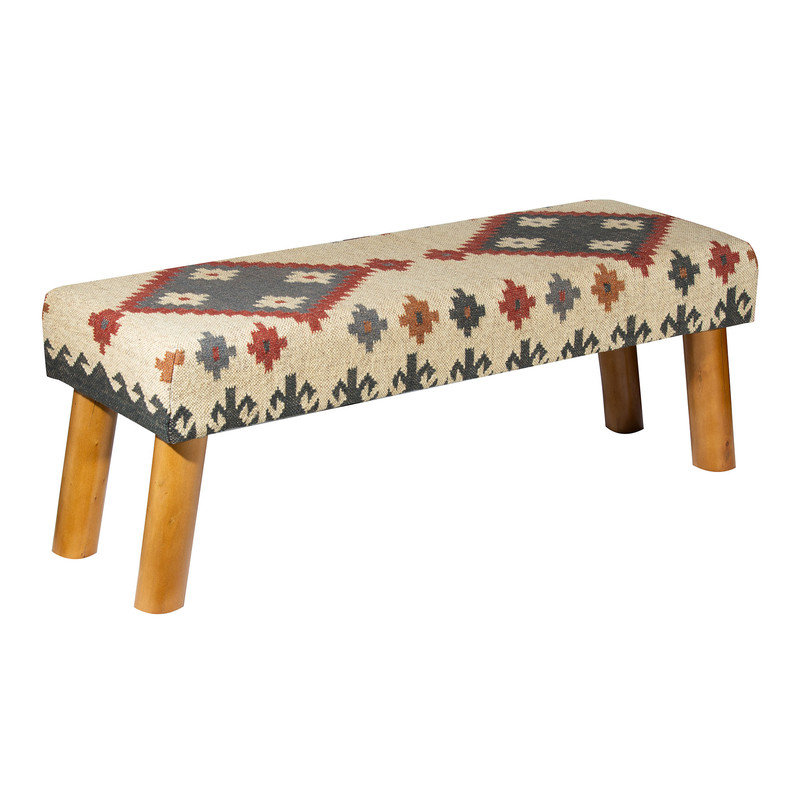Banc rembourré Myo, Beige / brun clair