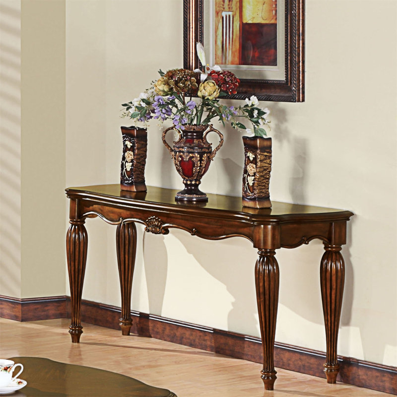 Sofa Table With Turned Fluted Legs