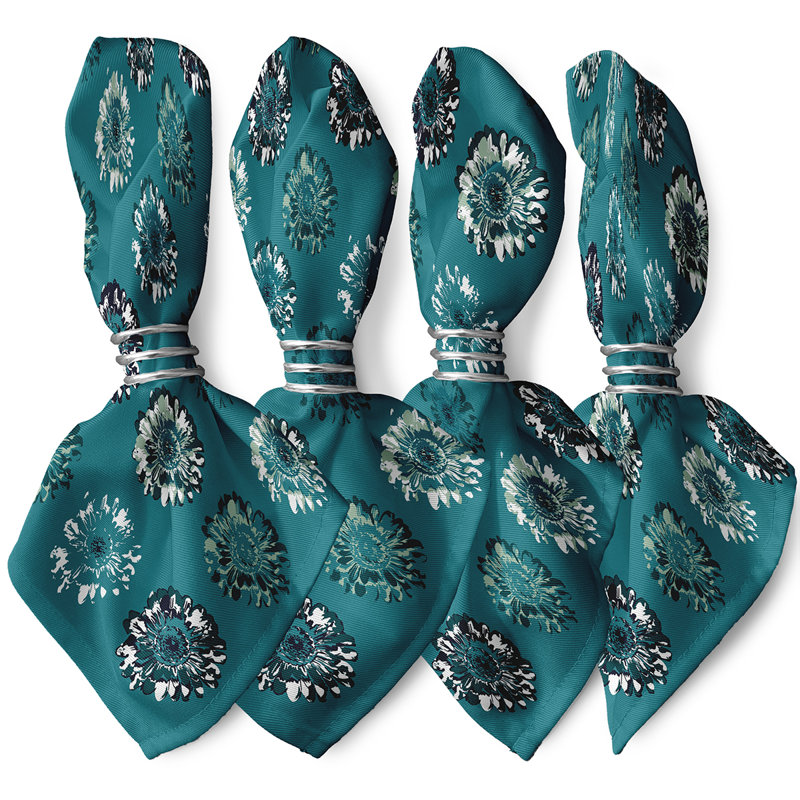 Ensemble de serviettes 4 pièces Caillo, Bleu pâle / Marine