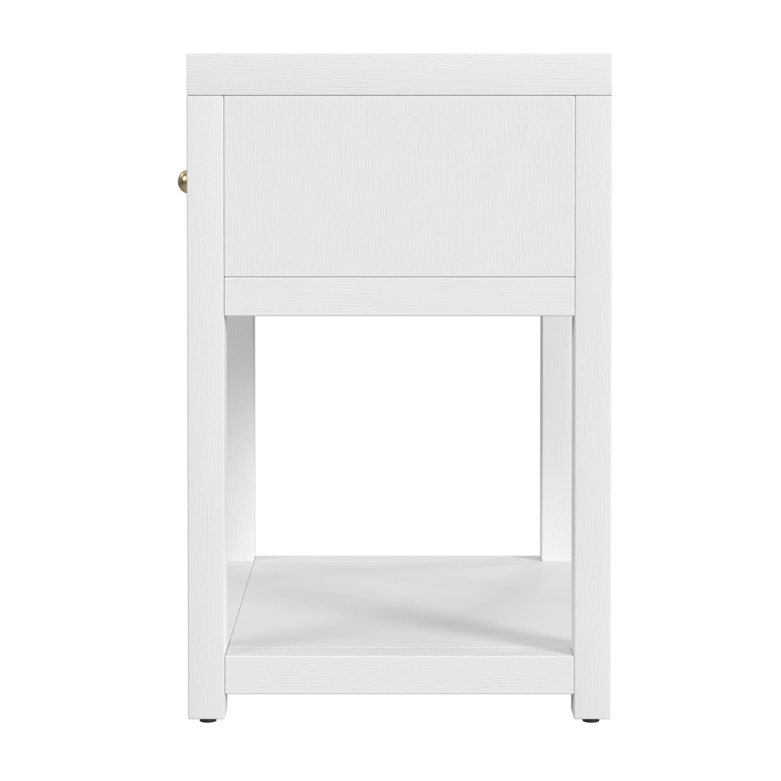 Celine 21" 1-Drawer Acacia Nightstand, Textured White