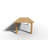 Canelle Rectangular Teak Extendable Outdoor Dining Table With Umbrella Hole , 95'' in. W 37.5'' in. D