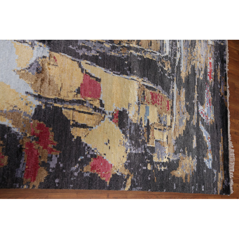 Nature Print Vegetable Dye Area Rug 9x12