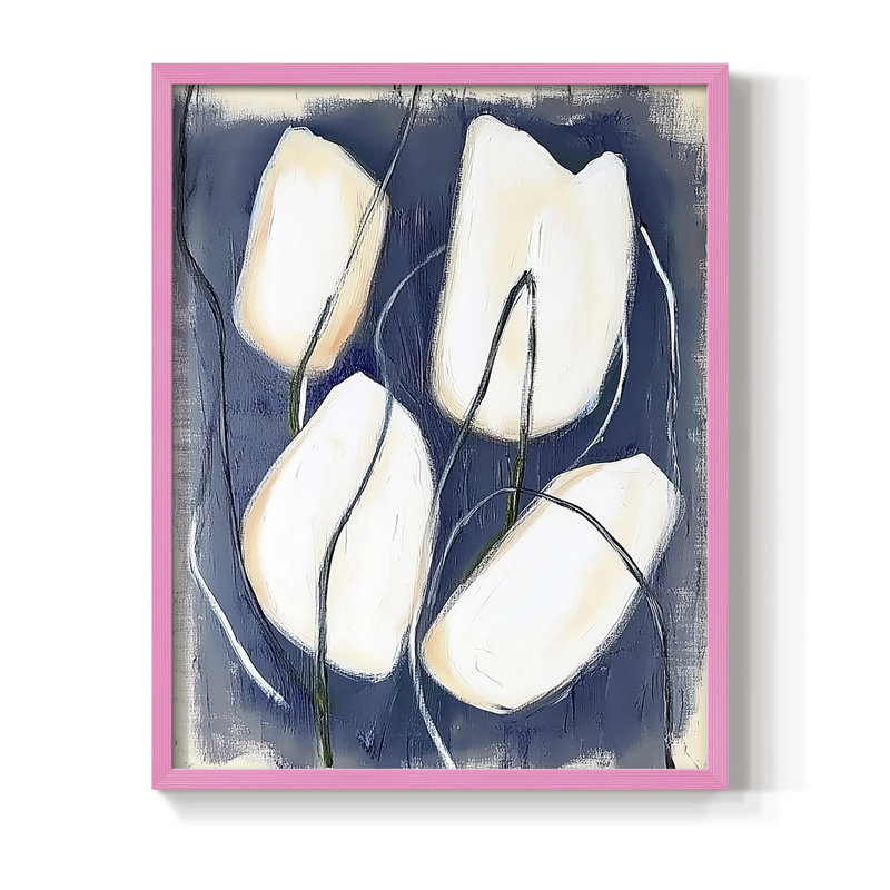 Reproduction encadrée FLORAL Series DCCIV - bois massif, H 15 po x l 12 po