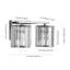 Éclairage pour meuble-lavabo à DEL classique en métal / verre Caydie Prism-2049850455