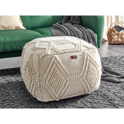 Clarann 60cm Wide Square Polka Dots Pouf Ottoman
