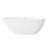 59" Freestanding Bathtub With Pop - Up Drain, Glossy White, Stone Resin, Comfortable Interior Design, Easy Maintenance Solid Surface Soaking Bathtub, High Strength Excellent Heat Insulation, Spacious
