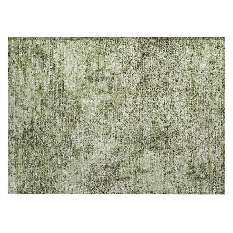 Jereny Washable Abstract Indoor / Outdoor Rug, Rectangle 1'8" x 2'6"