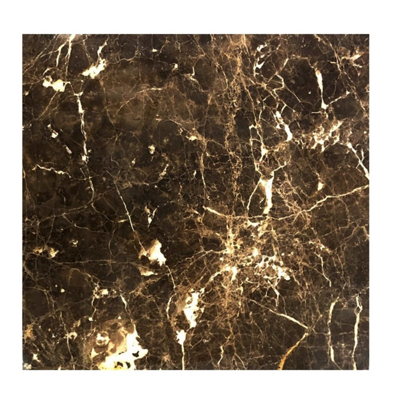 Carreau de mur et de sol aspect marbre foncé 12 po x 24 po Emperador