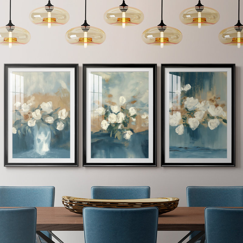 3 pièces FLORAL Series, Noir, H 21 po x l 30 po